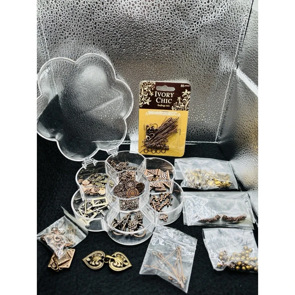 Lot Of Copper Mixed Findings For Jewelry Making DIY Variety Beading Crafts New